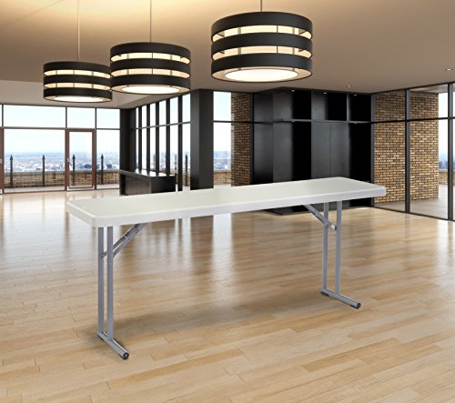 Seminar Folding Table by National Public Seating – 18x72 Portable, Heavy-Duty Foldable Table Indoor/Outdoor Table for Office, Conferences & Training Rooms – Lightweight & Durable, Speckled Gray