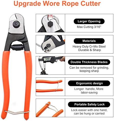 BLIKA 10 Ton Hydraulic Crimping Tool and Cable Cutter, Hydraulic Wire Battery Cable Lug Terminal Crimper Crimping Tool with 11 Dies