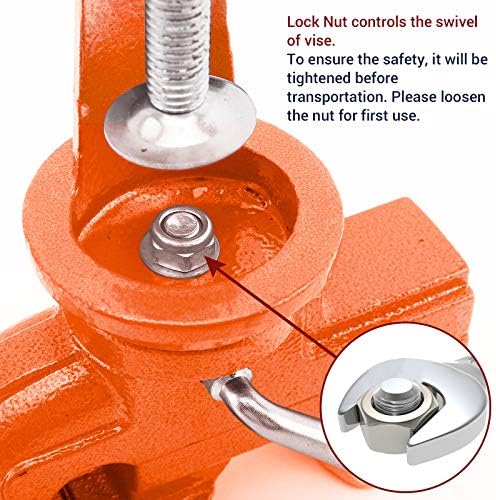 Nuovoware Table Vise 3 Inch, Universal Vise Bench Clamp, Blue