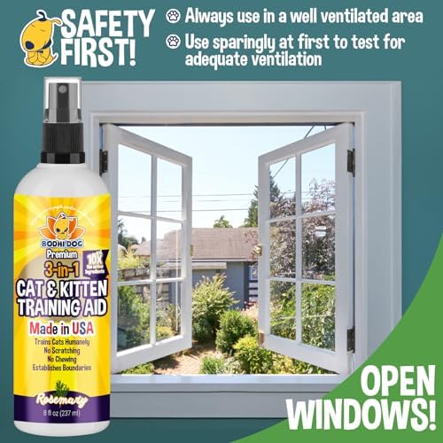 Bodhi 3-in-1 Cat & Kitten Training Aid - Cat Deterrent Spray for Indoor and Outdoor Use - Repellent to Establish Boundaries, Keep Cats Off Furniture