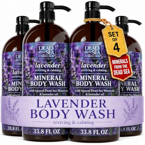 Dead Sea Collection Coconut Body Wash for Women and Men - with Pure Dead Sea Minerals and Coconut Oil - Cleanses and Moisturizes Skin - Pack of 2 (67.6 fl. oz)