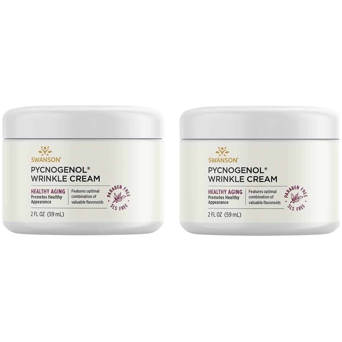 Swanson Pycnogenol Wrinkle Cream 2 fl Ounce (59 ml) Cream | Promotes a More Youthful and Healthy Appearance, Free of SLS and Parabens, Nourishing Anti-Aging Skincare