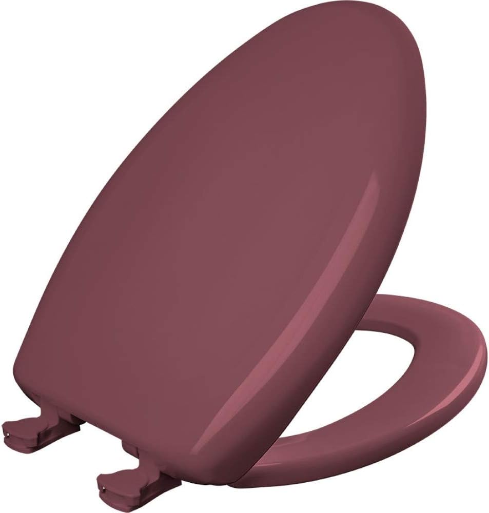 Bemis Classic Colors Slow Close Toilet Seat, Easy Clean Hinges and Durable Plastic Seat, Made in USA, Elongated, Black