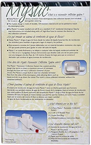 Oatey Mystic Rainwater Collection System Fits 2" X 3" Residential Downspouts (Тwo Рack)