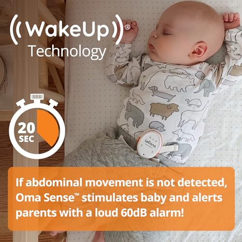 Oma Sense Portable Baby Breathing Movement Monitor with Vibrations and Audible Alerts Designed to Stimulate Baby and Alert Parents