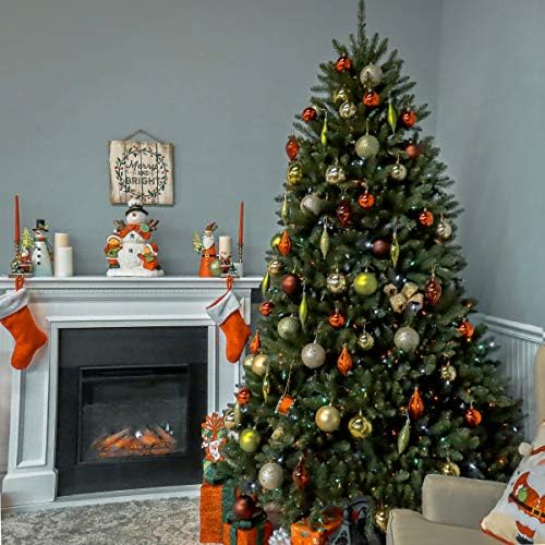 National Tree Company 7.5ft Pre-Lit Dunhill Fir Full Christmas Tree | 750 Multicolor Lights, 2,514 Tips, Artificial, Includes Stand, Green