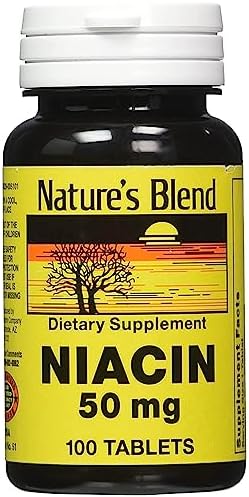 Nature's Blend Niacin 50 Milligram 100 Tabs
