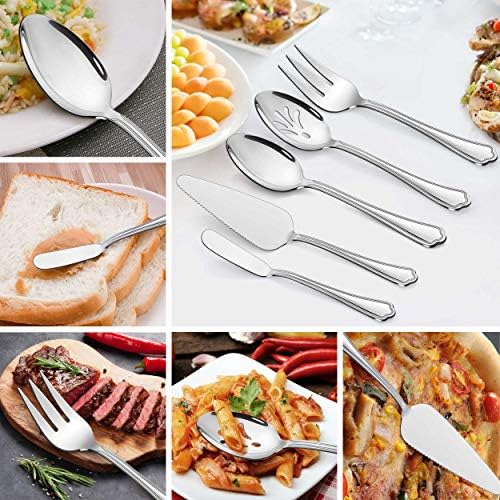 LIANYU 77-Piece Silverware Flatware Set for 12, Stainless Steel Cutlery Set