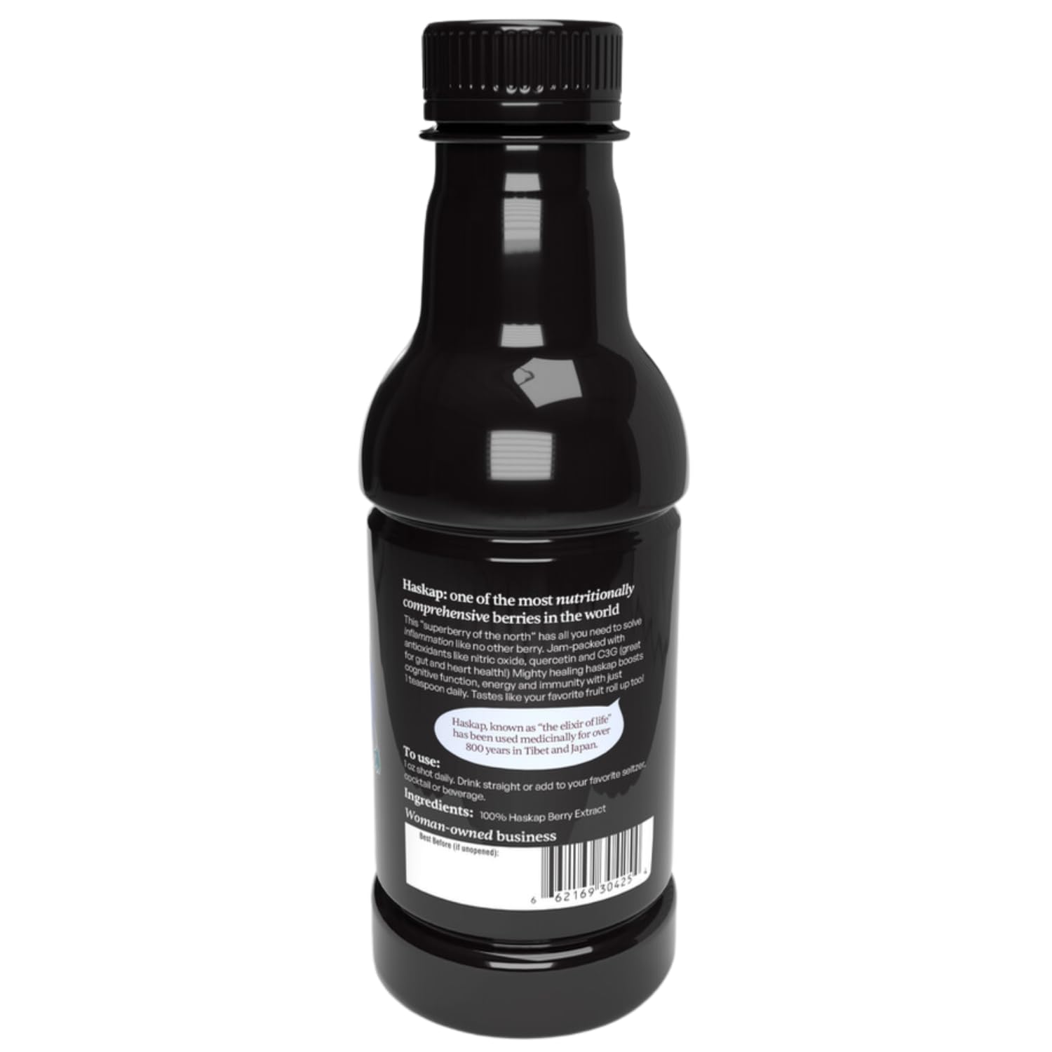 Got Inflammation? Get Haskap | 100% Pressed Haskap Berry Juice | Naturally Delicious | Nothing Added | Rich in Anthocyanins (red-purple color)