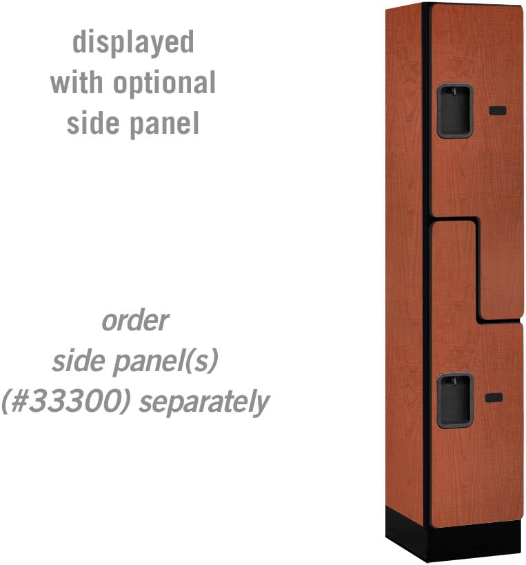 Salsbury Industries Double Tier 'S' Style Designer Wood Locker, Mahogany, 5' 3" x 15"