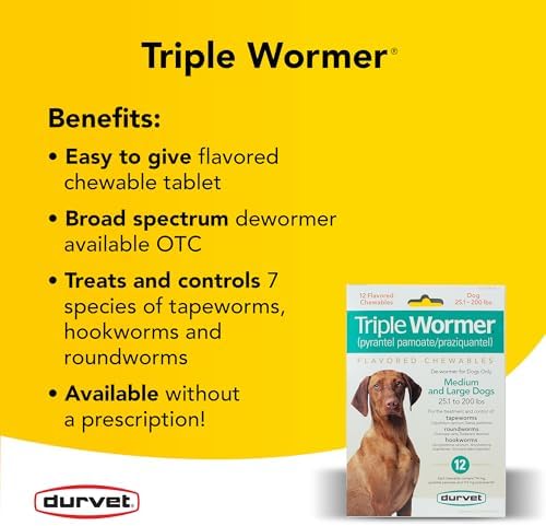 Durvet Triple Wormer for Medium and Large Dogs