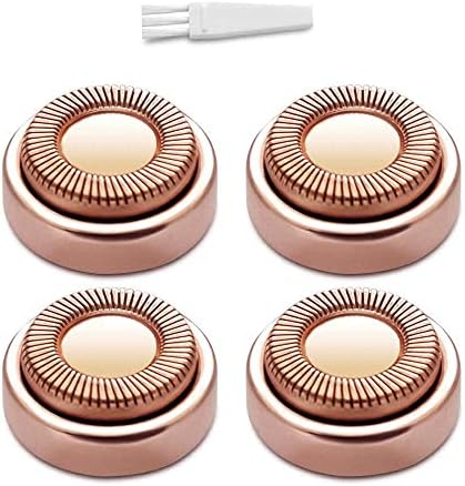Facial Hair Remover Replacement Heads, for Flawless Women Lip Soft Touch, Chin, and Cheeks Cleaning as Seen on TV 18K Gold-Plated Rose Gold 4 Count