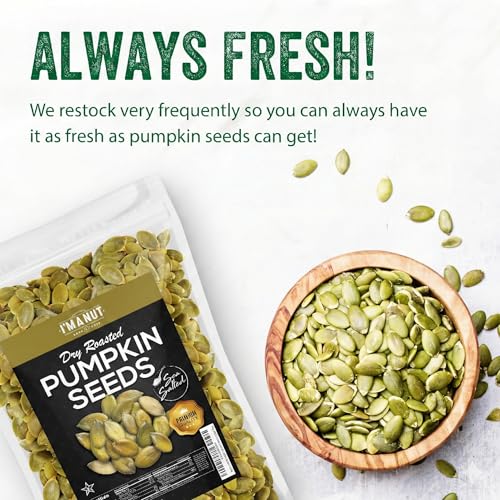 Raw Pumpkin Seeds 3 lb, Pepitas, No Shell, Unsalted, Kosher, Non-GMO