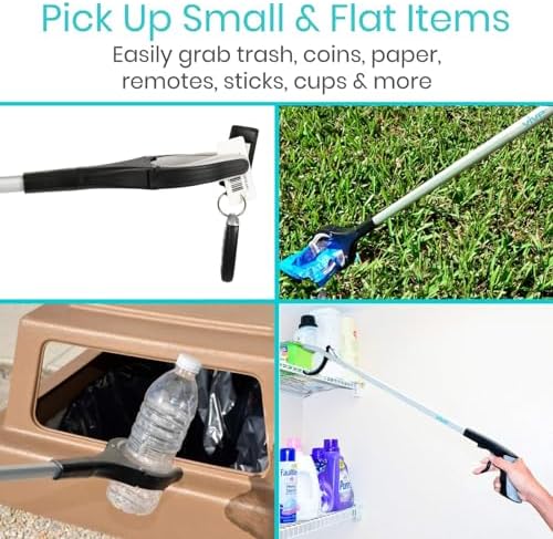 Vive Reacher Grabber 32" - Extra Long Mobility Aid - Rotating Hand, Heavy Duty Grip Arm - Reaching Assist Tool for Trash Pickup, Litter Picker, Garden Nabber, Disabled, Handicap Arm | Duty Grip Arm - Reaching Assist Tool for Trash Pickup, Litter Picker,…