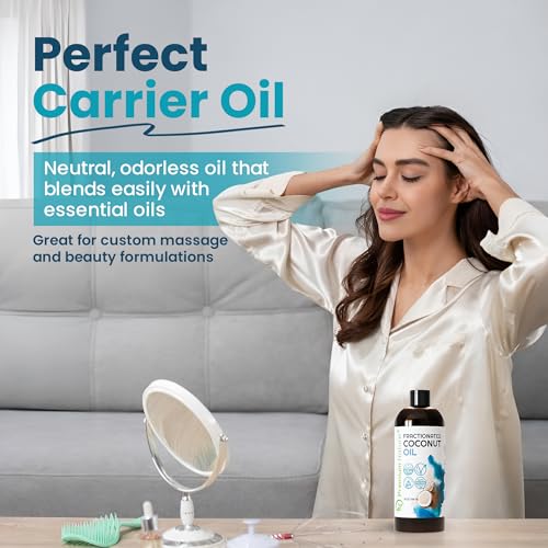 Fractionated Coconut Oil for Skin Moisturizer with Pump Massage Oils Best Carrier for Essential Oils Mixing Body OUL for Dry Skin Moisturizer Natural Oi for Face Hair Body 1 Gallon