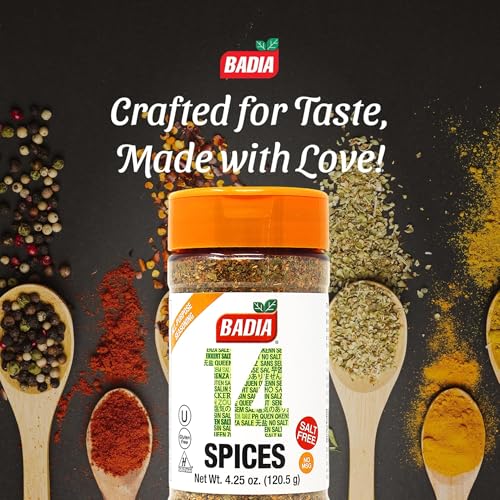 Badia 14 Spices Salt-Free All Purpose Seasoning, 4.25 oz – Savory Blend of Garlic, Onion, Herbs, Spices & Peppers