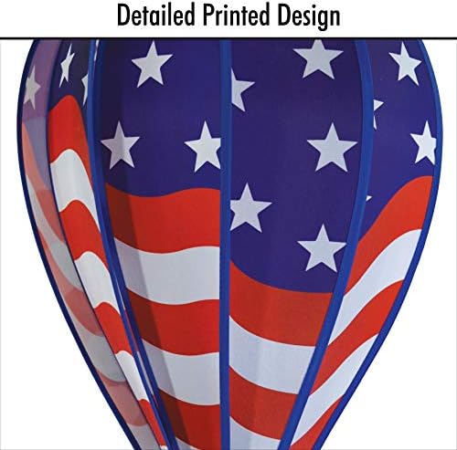 In the Breeze 0990 USA Flag 10-Panel Hot Air Balloon Wind Spinner