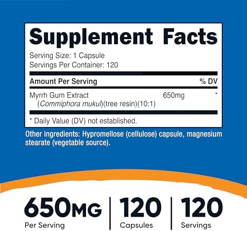 Nutricost Myrrh Extract 120 Capsules for 120 Servings Per Bottle, GMO-Free