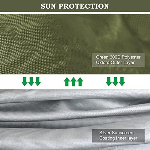 Riding Lawn Mower Cover 600D Lawnmower Covers Waterproof, up to 54" Decks | Universal Outdoor Lawn Tractor Cover Tarp All Weather Ride on Mower Covers, Heavy Duty 600D, Elastic Cord & Storage Bag