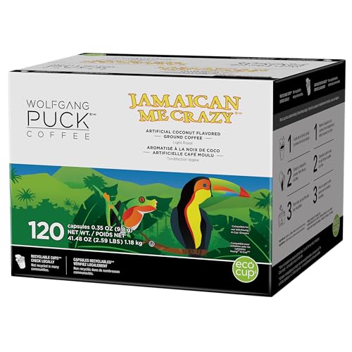 Wolfgang Puck Coffee Single Serve Capsules, Compatible with Keurig K-Cup Brewers, Hawaiian Hazelnut, 24 Count