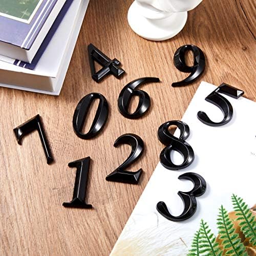 Jetec 10 Pieces 3D Mailbox Numbers 0-9 Self Adhesive 2 Inch Address Numbers Stickers Door House Style Street Mailbox Sign for Apartment Home and