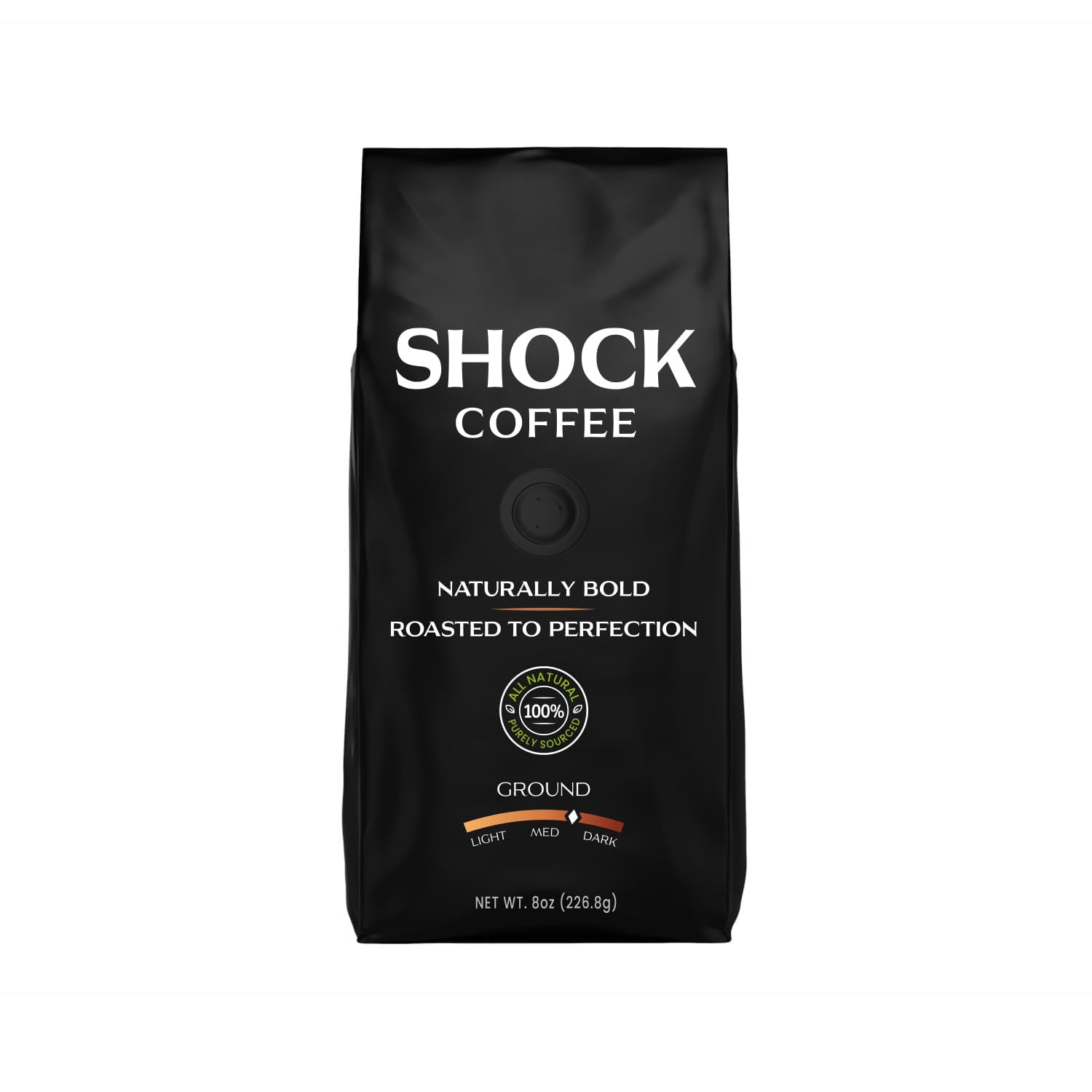 Shock Coffee Ground, The Strongest Caffeinated All-Natural Coffee, Up to 50% more Caffeine. 1 pound