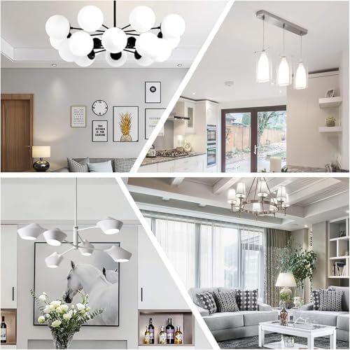 KLG E12 LED Bulb, Mini Candelabra Base, 4W (40W Equivalent), 5000K Daylight White Non-Dimmable, T3/T4 Small Bulb for Ceiling Fans and Chandeliers