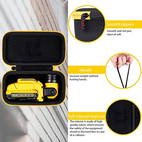 khanka Hard Storage Case for Dewalt DCF682N1/DCF680N2 Screwdriver | EVA Hard Shell, Accessory Storage Pocket, Workshop Tool Storage
