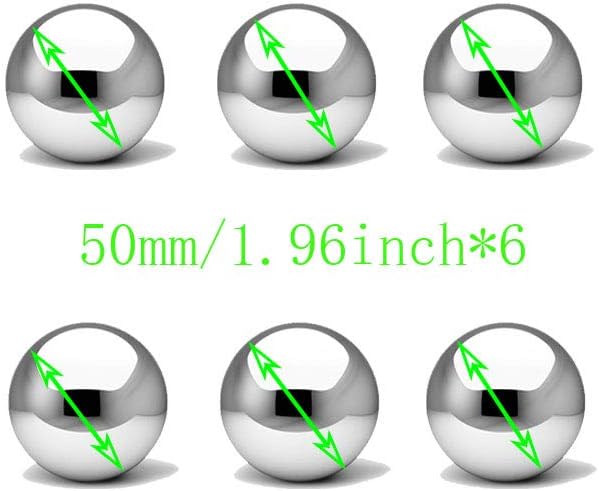Stainless Steel Gazing Ball, 6 Pcs 50-150 mm Mirror Polished Hollow Ball Reflective Garden Sphere, Floating Pond Balls Seamless Gazing Globe for Home Garden Ornament Decorations (6 Pcs Mix)