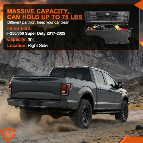 GEARLAST Truck Bed Swing Toolbox Fits for Ford F-250 F-350 Super Duty