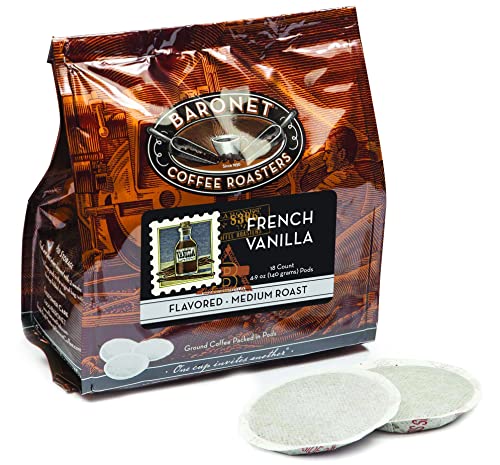 Baronet Coffee 8 Gram Coffee Pods, 100% Colombian, 54 Pods | Medium Roast, 100% Arabica Coffee, Regular Strength, 3 Bags of 18 Single Serve Pods, Compatible with Senseo Coffee Machines