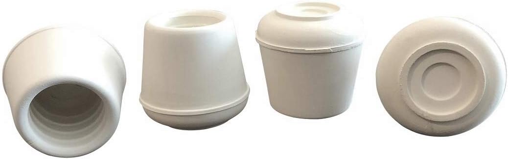 Shepherd Hardware 9122 1-1/8-Inch Inside Diameter Rubber Leg Tips, 4-Pack, White