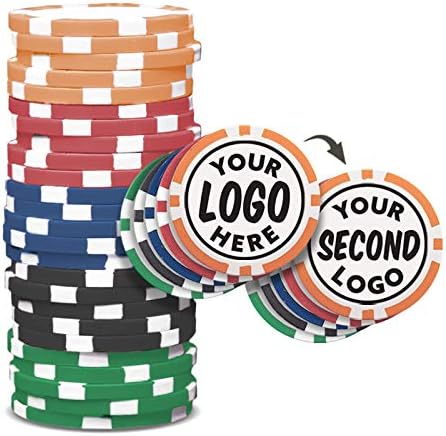 Custom Poker Chips (50 Pack) | Personalized Monogram Logo Poker Chips - Your Custom Logo