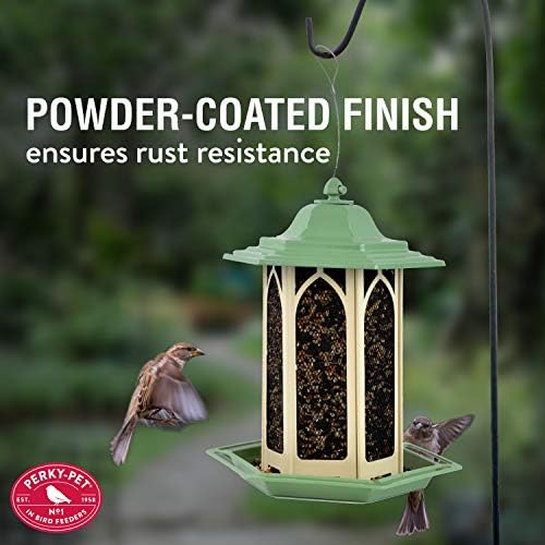 Perky-Pet GAZ01 Pistachio Gazebo Bird Feeder - Metal Bird Feeders for Outside - Outdoor Garden Décor
