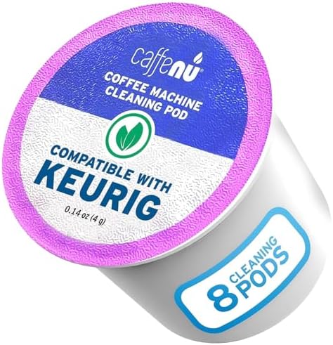 Caffenu Keurig Compatible Cleaning Rinse Pods, 8-Pod Cleaner Kit