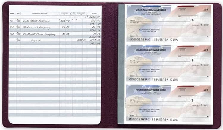 Secretary Deskbook Check Register - Size 6 3/8 x 8 1/4 - Quantity 1 Register