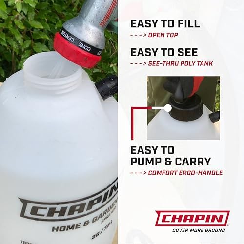 Chapin 2-Gallon Pump Sprayer, Anti-Clog for Consistent Spray