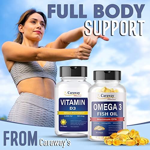 Omega 3 Fish Oil 2, 000mg- Pharmaceutical Grade. 1000mg EPA 500mg DHA. Burpless Capsules with No Fishy Aftertaste. All Natural, Organic, Non GMO