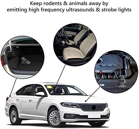 Angveirt Ultrasonic Battery Operated Rodent Repellent with Strobe Lights