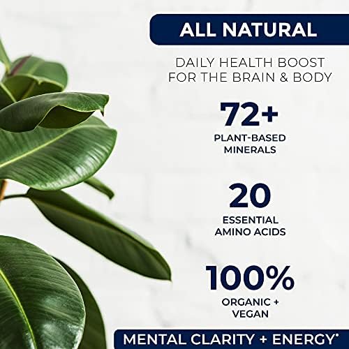 Liquid Chelated Minerals - Organic Humic Fulvic Mineral Blend - 72+ Plant-Based Minerals, 20 Essential Amino Acids - 100% Natural - 1 Month Supply