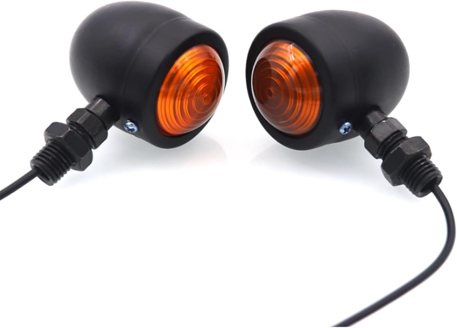 Universal Motorcycle Turn Signals Bullet Blinker Indicator Lights Amber Lamp Light for Sportster Cruiser Bobber Chopper Harley Honda Yamaha Kawasaki