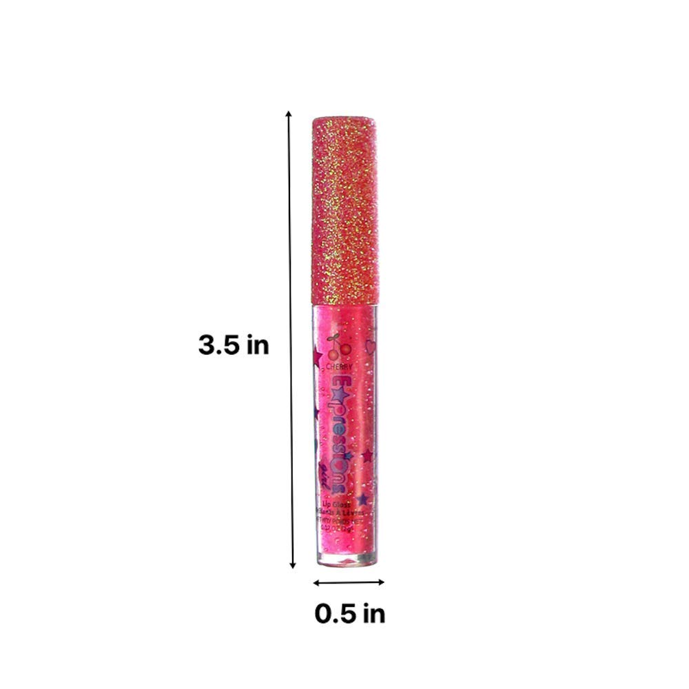 7pc Fruity Flavored Lip Gloss Set - Assorted Fruit Flavor-Great Gift | Non-Toxic Kids Makeup. Fun Shiny Lip Gloss Collection for Kids, Teens & Girls - Sweet & Glossy Lip Care