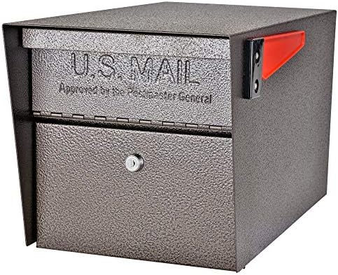 Mail Boss 7508 Curbside Mail Manager Security, Bronze Locking Mailbox | Patented anti-pry lock, accepts small packages