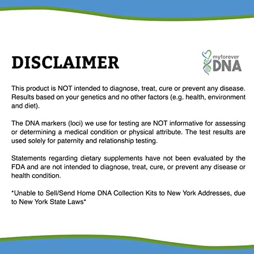 My Forever DNA® Sibling DNA Collection Kit | 46 DNA Markers | At-Home Sample Collection | Full or Half Sibling Relationship Analysis | Private &