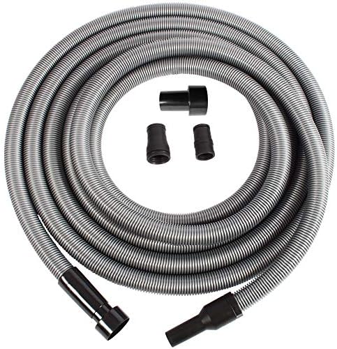 Cen-Tec Systems 94170 Premium 50 Ft. Shop Vacuum Hose with Power Tool Adapter Set Silver