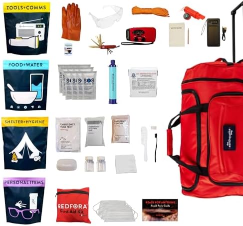 Complete Earthquake Bag - 3 Day Emergency kit for Earthquakes, Hurricanes, Wildfires, Floods + Other disasters