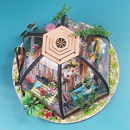 GuDoQi DIY Miniature Dollhouse Kit with Furniture, Tiny House kit 1:24 Scale, Need to Assemble Around 30 Hours