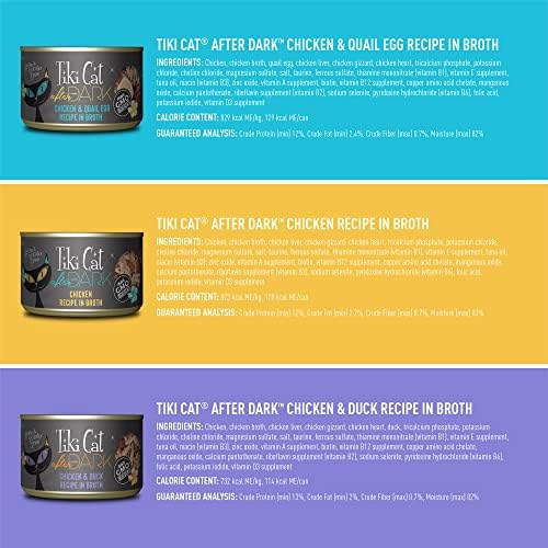 Tiki Cat After Dark Wet Cat Food, Variety Pack, 5.5 oz. Cans (8 Count)