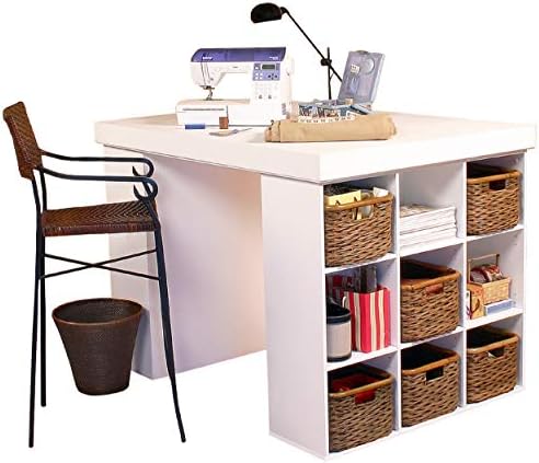 Venture Horizon Project Center Desk with Two 9-Cubby Bookcase (Oak)