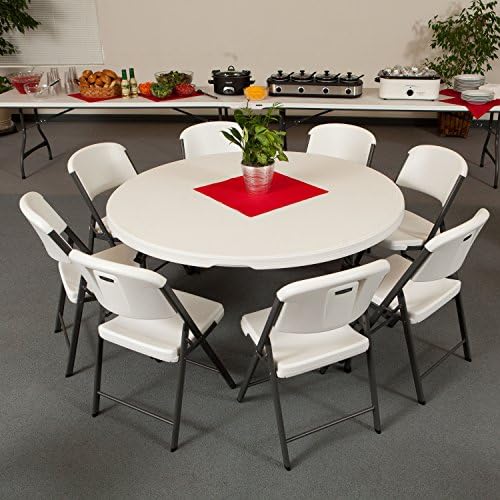 LIFETIME 480301 Commercial Round Folding Table (4 Pack), 5', White